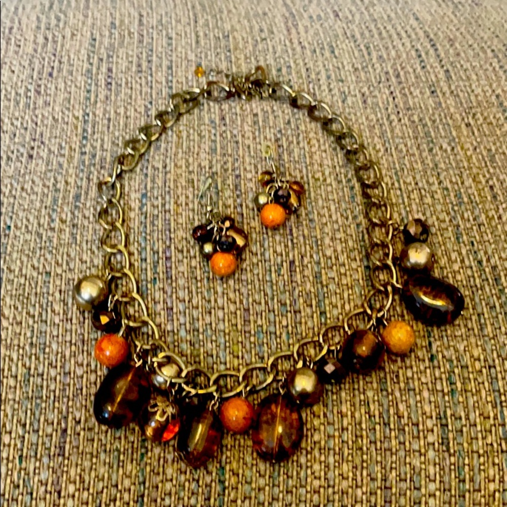 Necklace with matching earrings